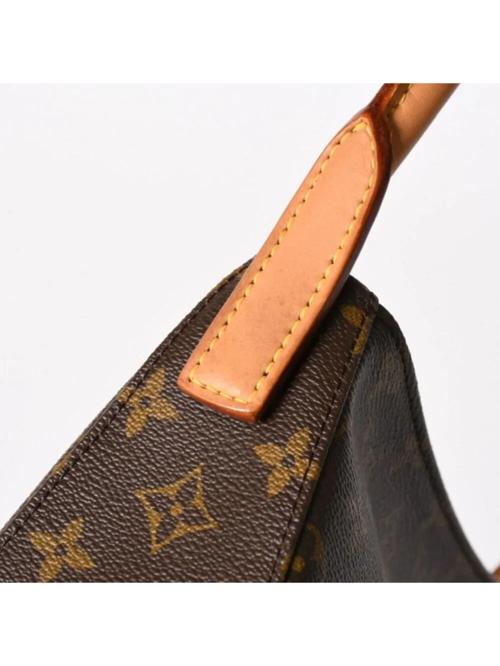 Louis Vuitton Looping MM Bag Monogram Leather Brown Gold